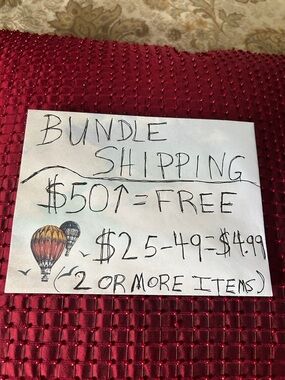 📮$25-$49 bundle gets $4.99 shipping | 🛍️2 or more items is a bundle